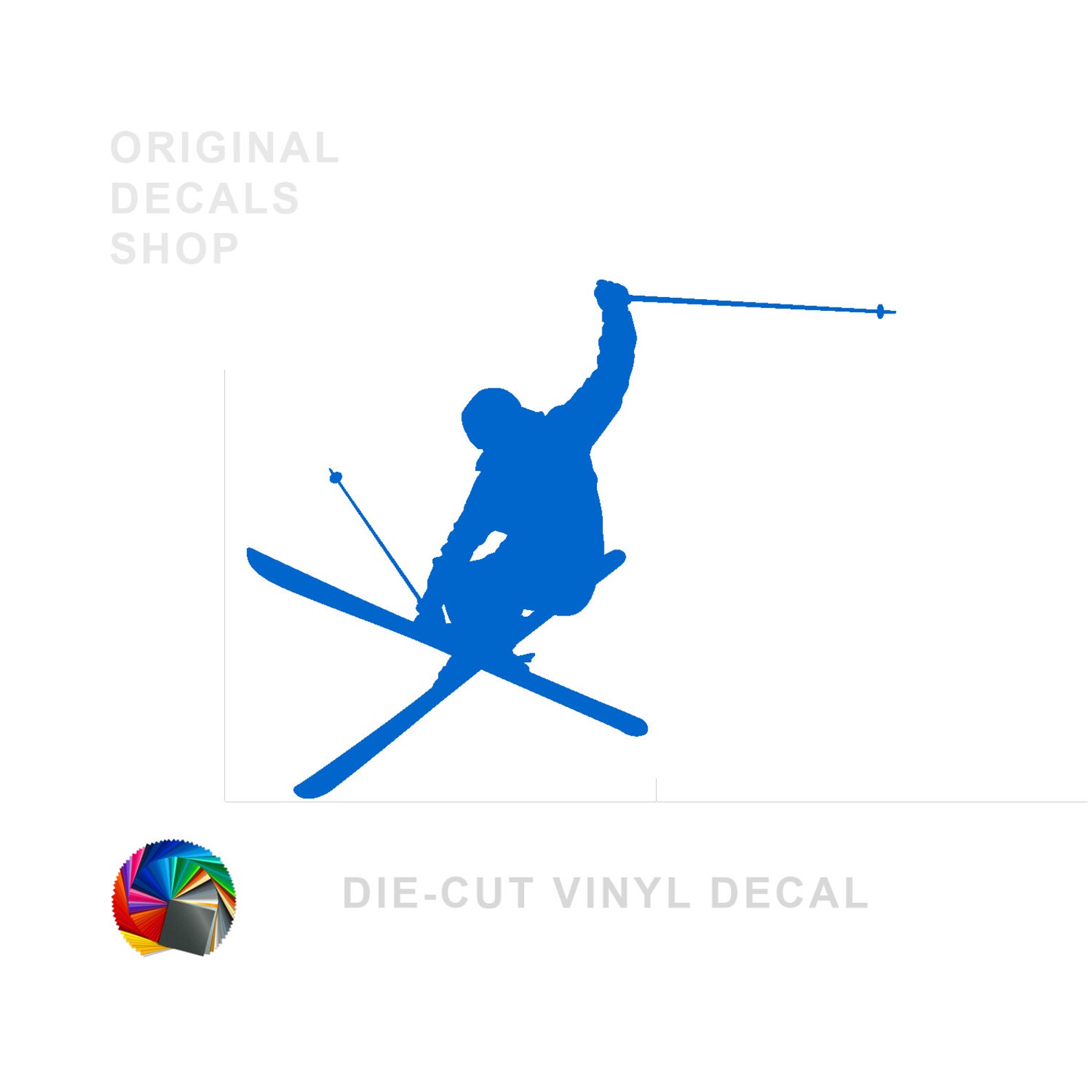 Ski Jump Skier Decal Vinyl Skiing Decal Sticker Ski Helmet | Etsy