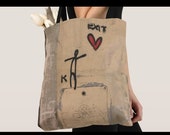 NEW Street Art Tote Bag Durable Multi-Purpose Shopping Market Grocery Bag Medium Size-16 quot l x 16 quot w Strap 28 quot l-Reach for Love Tote