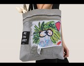 NEW Street Art Tote Bag Durable Multi-Purpose Shopping Market Grocery Bag Medium Size-16 quot l x 16 quot w Strap 28 quot l-The Are You Sure Tote
