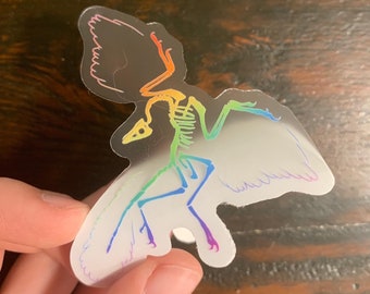 Rainbow Archaeopteryx Fossil Sticker