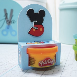 Modello di scatola per attività Play-Doh - Modello di scatola per decorazioni per bomboniere di compleanno Play-Doh 1 oz - File digitale