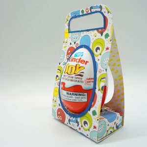 Plantilla Kinder EGG Box - Plantilla de caja de decoración de favor sorpresa de cumpleaños - Archivo digital SVG