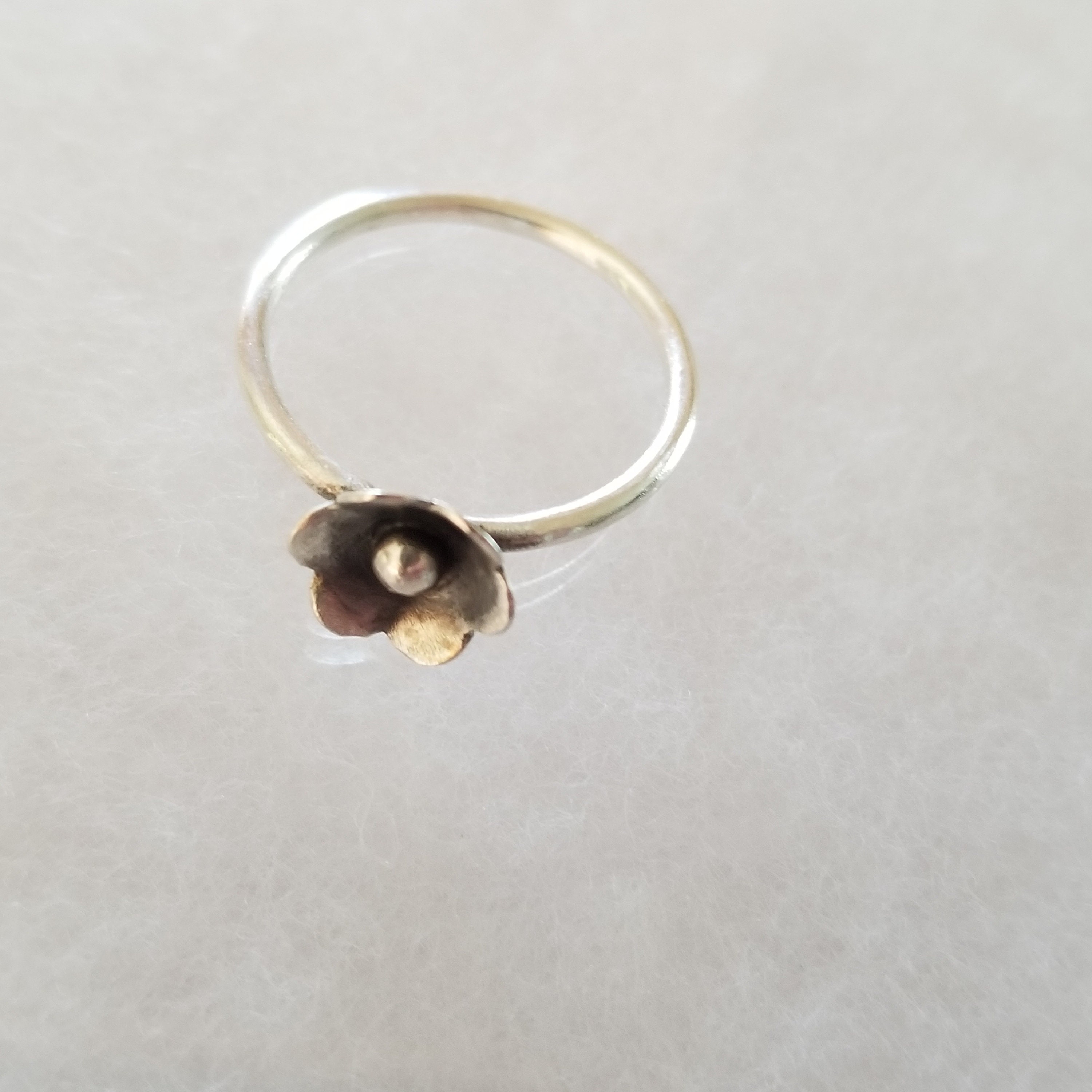 Handmade Sterling Silver Flower Ring Dainty Sterling Silver - Etsy UK