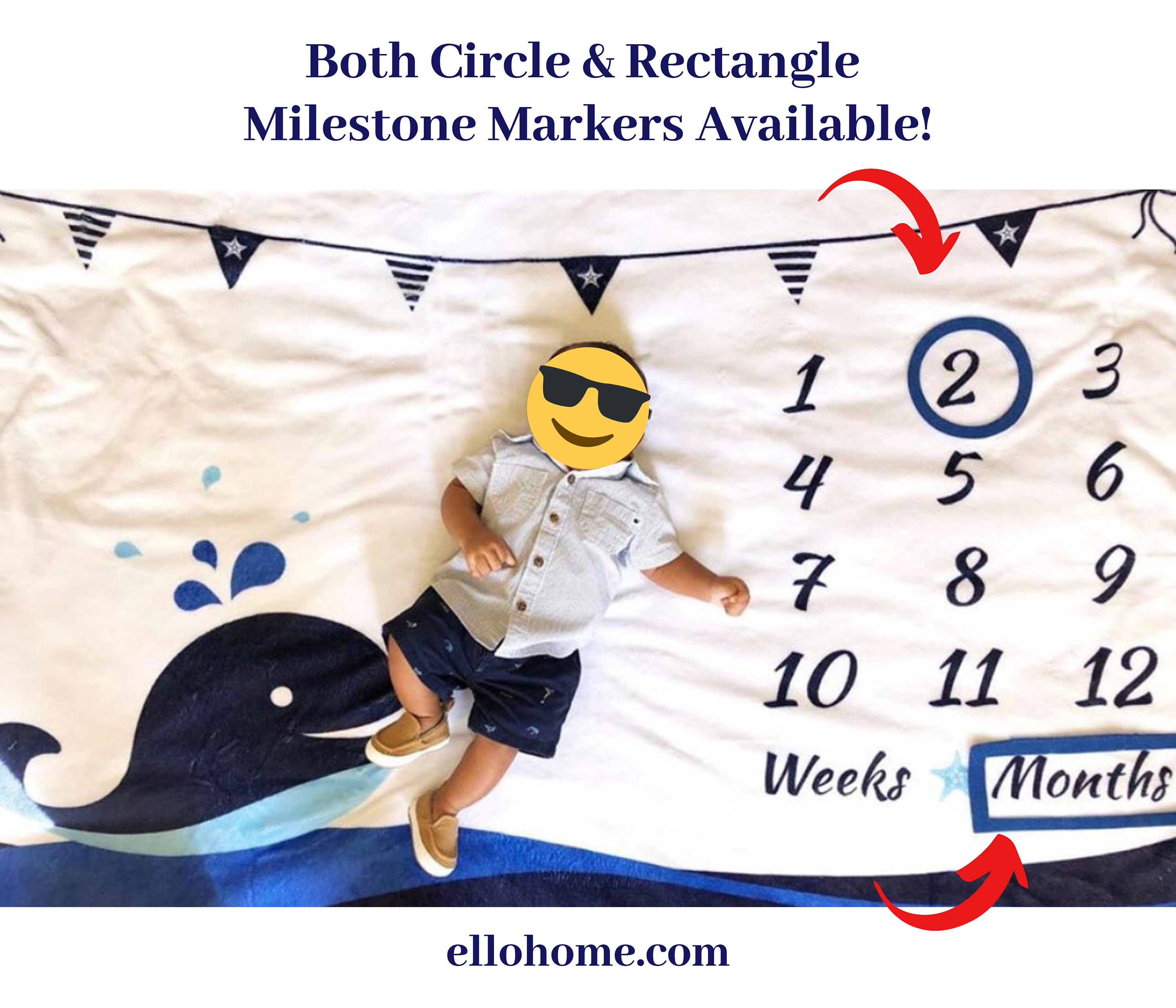 Circle Milestone Marker Milestone Blanket Marker Set Month Etsy
