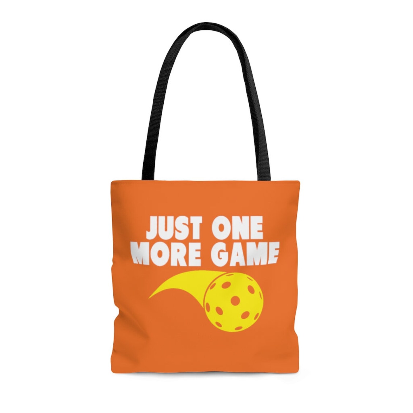 Pickleball Tote Bag Just One More Orange Etsy