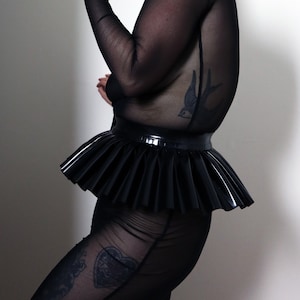 Latex Frill Peplum