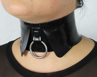 Latex High Neck Formal Collar