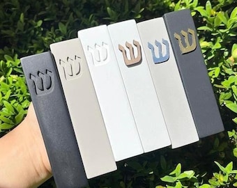Modern Concrete Mezuzah Case, Home Blessing Decor, Indoor/Outdoor