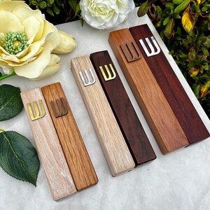 Wood Mezuzah Case Modern/Traditional Design , Home Blessing & Protection, Free NON-KOSHER Scroll Included image 2