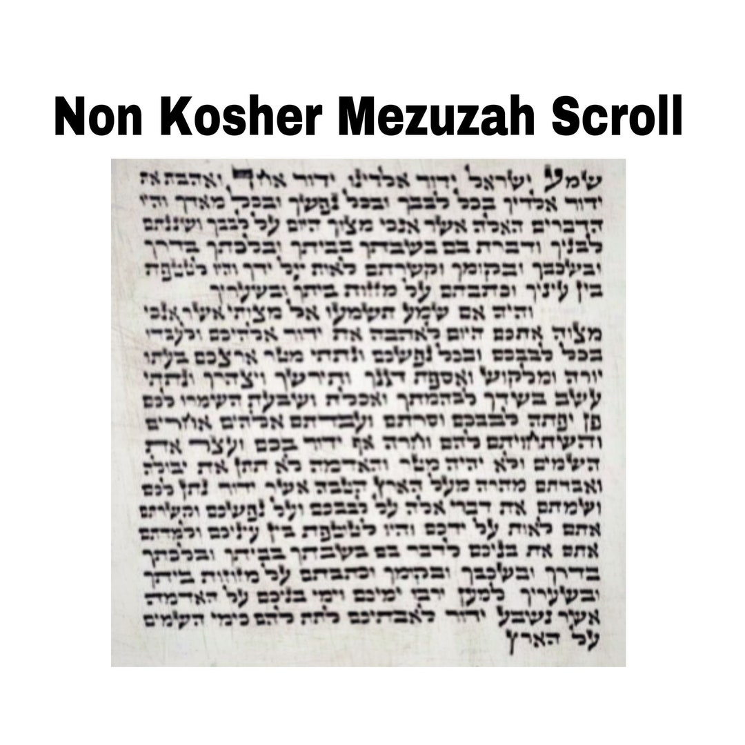 Non Kosher Mezuzah Scroll for a Mezuzah Case Etsy