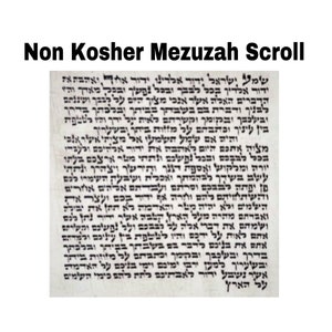 Non Kosher Mezuzah Scroll for a Mezuzah Case image 1