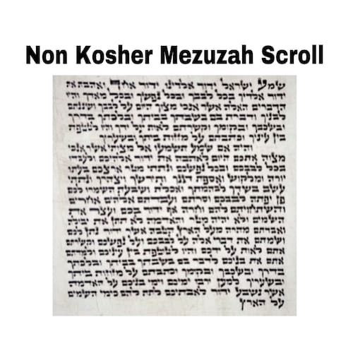 Non Kosher Mezuzah Scroll Klaf on Parchment Paper for a Etsy