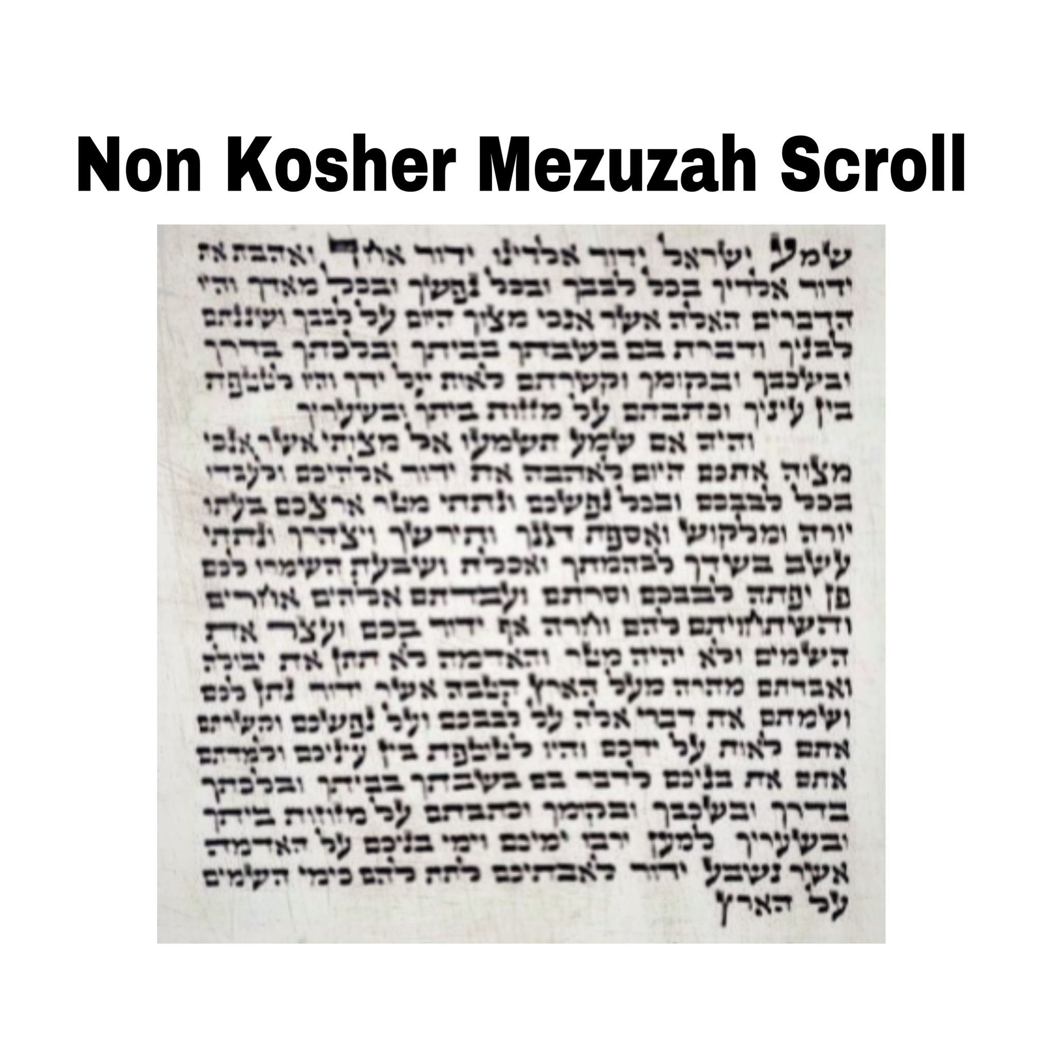 Non Kosher Mezuzah Scroll for a Mezuzah Case - Etsy