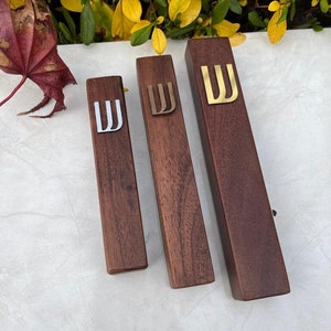 Wood Mezuzah Case Modern/Traditional Design , Home Blessing & Protection, Free NON-KOSHER Scroll Included image 5