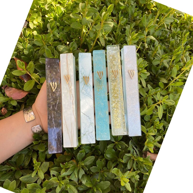 Modern Glass Mezuzah Case Mezuzah Installation Guide Etsy