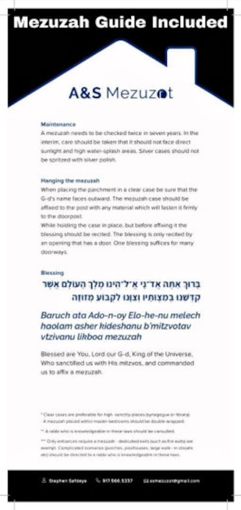 Non Kosher Mezuzah Scroll for a Mezuzah Case image 3