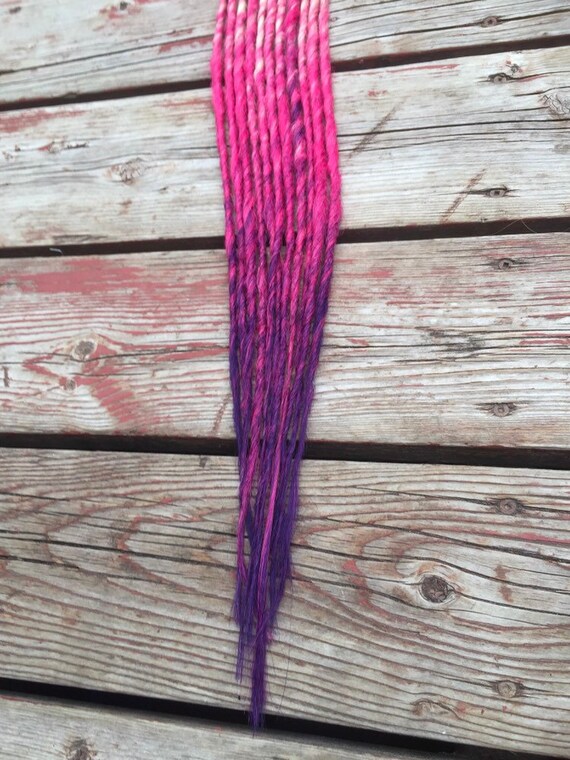 Blonde Pink Purple Ombre Dreadlock Extensions Bright Coloured Etsy