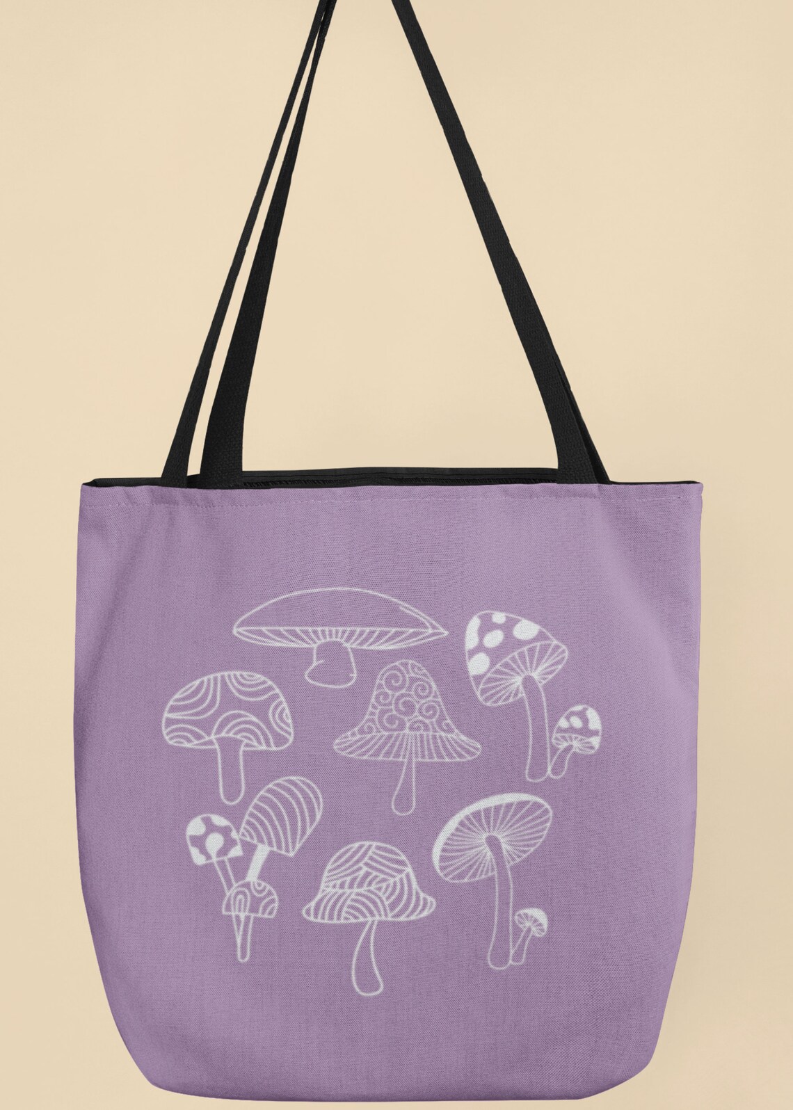 Cute Mushroom Tote Bag Grocery Bag Canvas Tote Bag Tote Bag | Etsy
