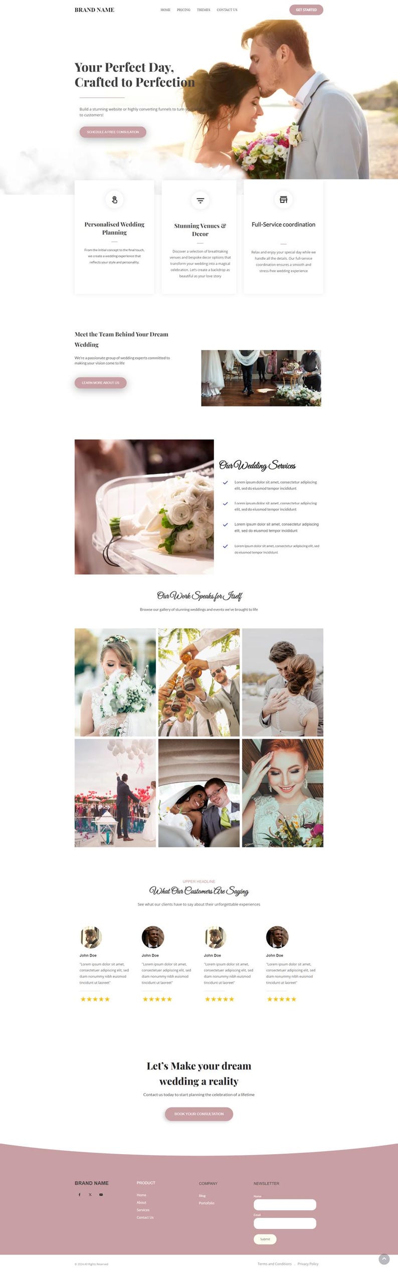 Wedding Website Template/ Photography Keepd.system Website Template ...