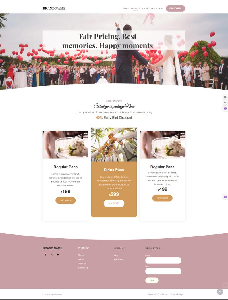 Wedding Website Template/ Photography Keepd.system Website Template ...
