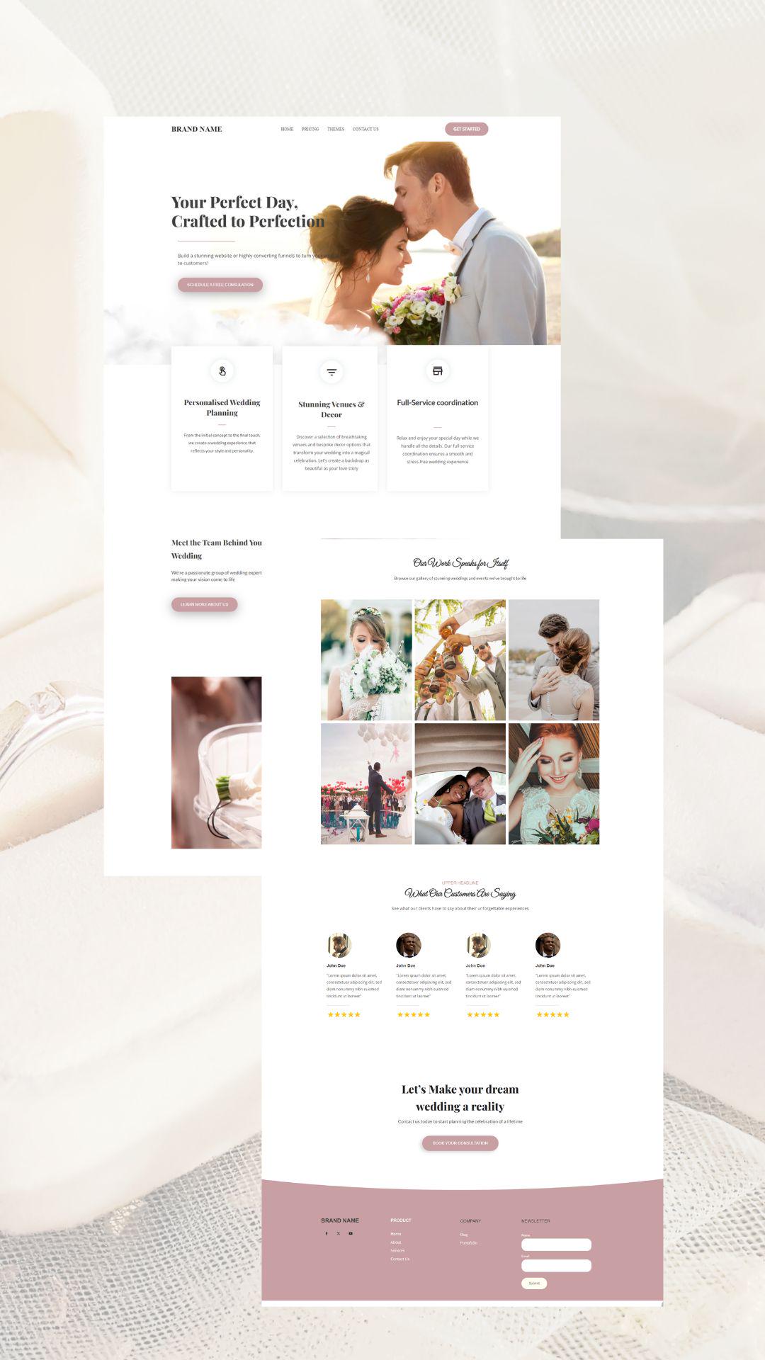 Wedding Website Template/ Photography Keepd.system Website Template ...