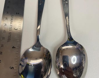 Oneida My Rose Pattern Soup Spoons