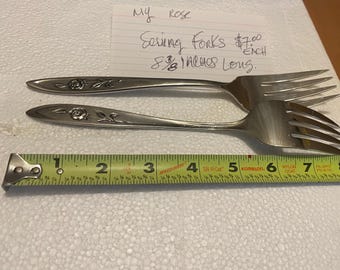 Oneida Flatware  My Rose Serving Forks
