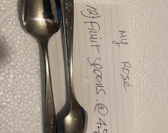 Oneida My Rose Pattern Fruit Spoons
