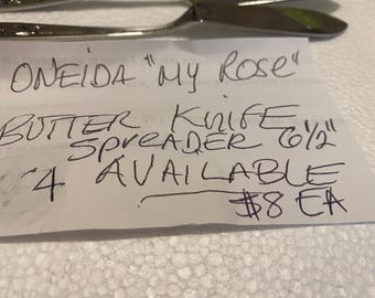 Oneida Flatware My Rose Pattern Butter Knife - Spreader