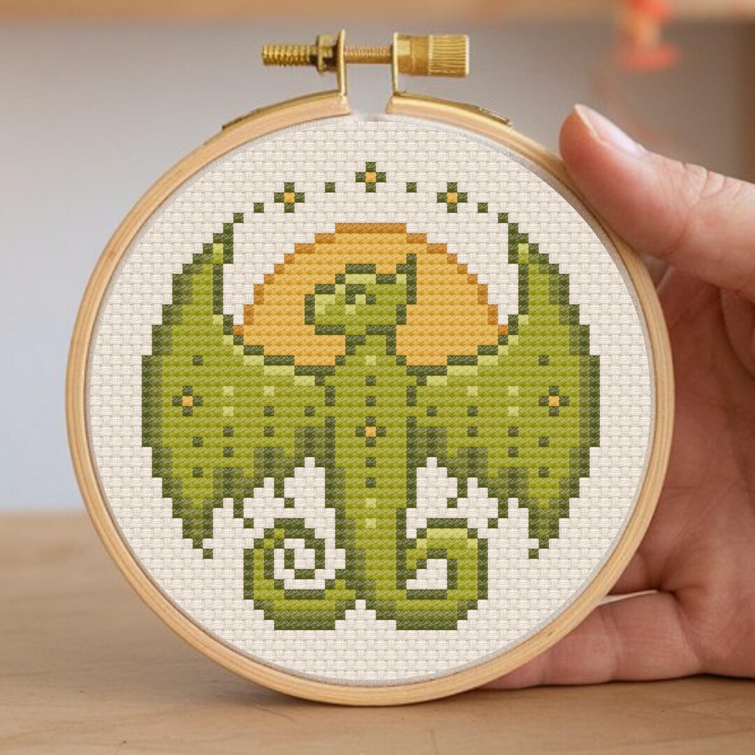 Green Dragon Cross Stitch PDF Pattern | Small, Easy Beginner Pattern ...