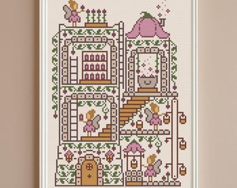 Fairy Cross Stitch Pattern: Making Pixie Dust Design (PDF Pattern)