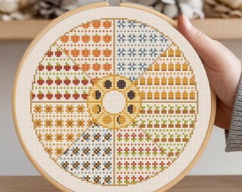 Wheel of The Year Cross Stitch Pattern: Celtic Pagan Design (PDF Pattern)