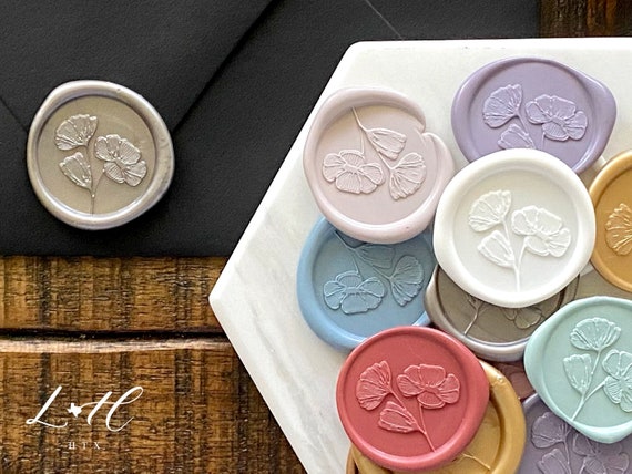 Summer Bloom Wax Seal: Self Adhesive Floral Seals for DIY Wedding Invitations