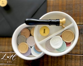 Adhesive Number Wax Seals – Wedding Table Numbers, Escort Cards