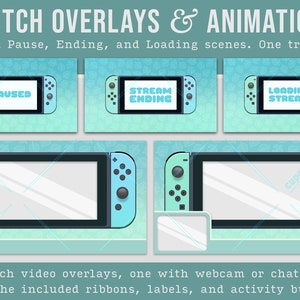 Animal Crossing Stream Overlays / ACNH Switch Twitch Theme Pack Animated Starting, BRB, Ending Videos, Stinger, Panels image 2