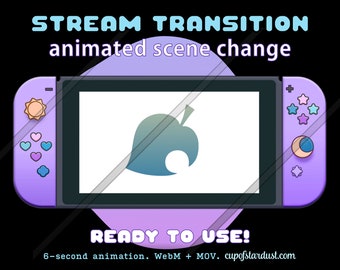 Twitch Stream Transition | Animal Crossing Switch Animated | Purple OBS Stinger ACNH