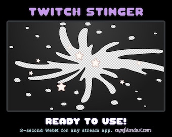 Twitch Stinger Transition | Starry Night Black OBS Scene Transition Dark Stars