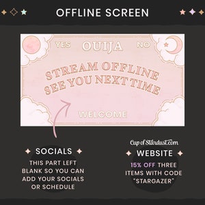 Ouija Board Stream Theme Pack Animated Ready to Use Twitch, YouTube Spooky Stream Package image 5