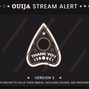 Animated Gothic Stream Alerts Ouija Planchette Livestream Notifications image 2