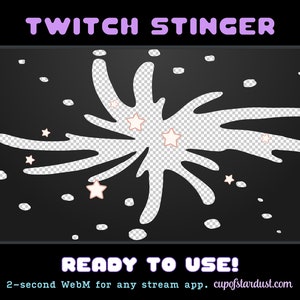 Twitch Stinger Transition | Starry Night Black | OBS Scene Transition Dark