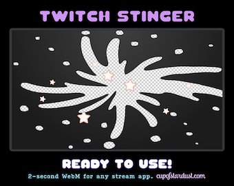 Twitch Stinger Transition | Starry Night Black | OBS Scene Transition Dark