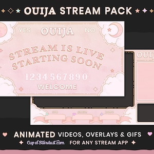 Ouija Board Stream Theme Pack Animated Ready to Use Twitch, YouTube Spooky Stream Package image 1