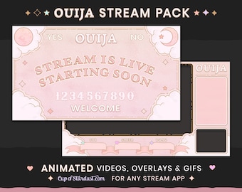 Ouija Board Stream Theme Pack Animated + Ready to Use! Twitch, YouTube Spooky Stream Package