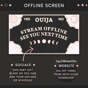 Gothic Ouija Stream Overlays Animated Videos Ready to Use Twitch, YouTube, OBS, Streamlabs image 5