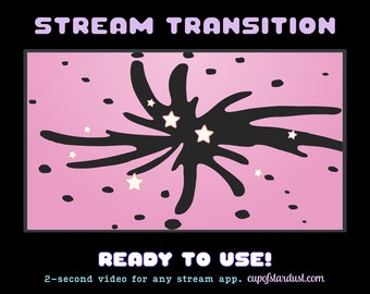 Twitch Stinger Transition | Fuchsia Stars Dream | OBS Stinger Transition Animation