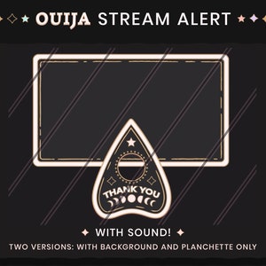 Animated Gothic Stream Alerts Ouija Planchette Livestream Notifications image 1