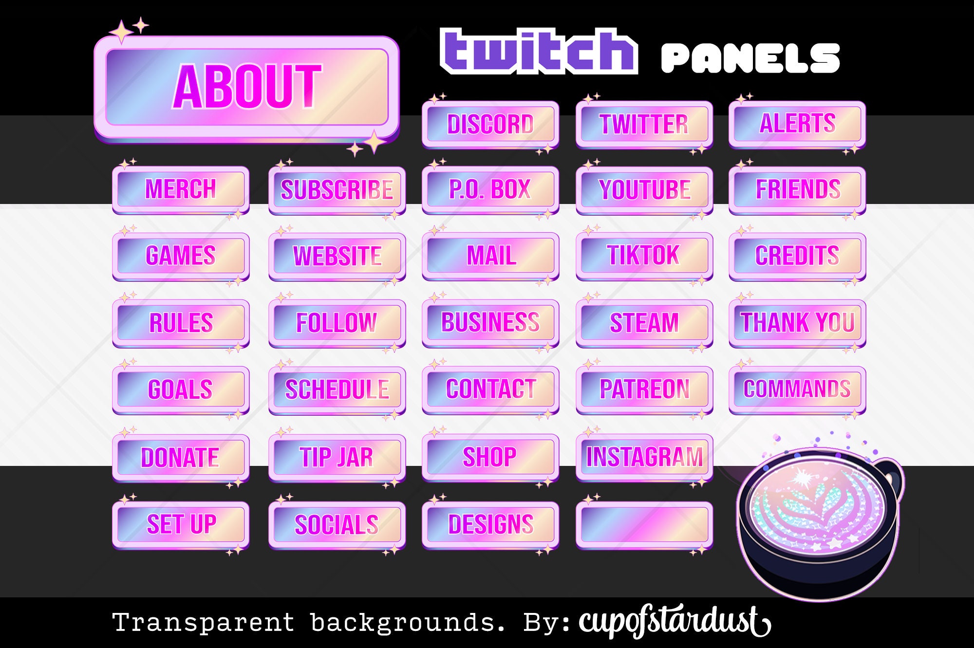 Twitch Streamer Pink Sparkles