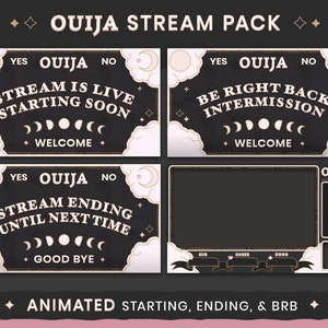 Gothic Ouija Stream Overlays Animated Videos Ready to Use Twitch, YouTube, OBS, Streamlabs image 3