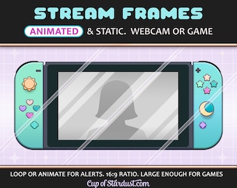 Switch Stream Overlay Webcam Frame / Game Display - Twitch or YouTube ACNH Colors