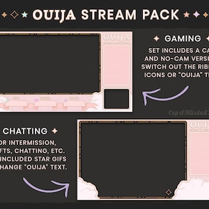 Ouija Board Stream Theme Pack Animated Ready to Use Twitch, YouTube Spooky Stream Package image 2